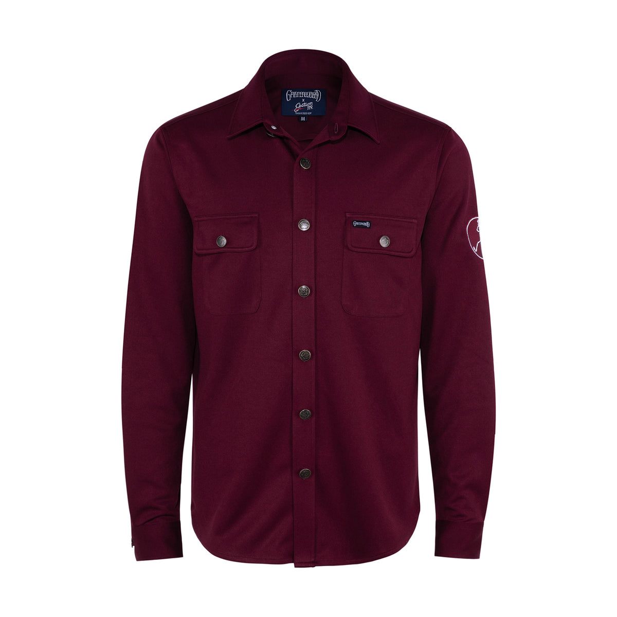 Grateful Dead | Button Down Shirt | Skeleton in Maroon (C) – Section 119