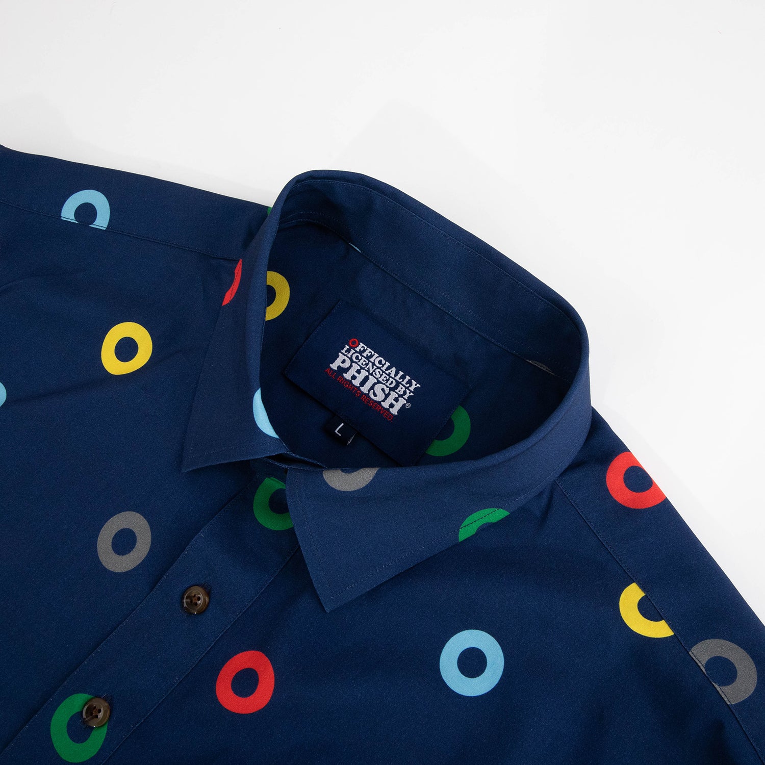 Phish Relaxed Short Sleeve Button Down Donut All Over Navy - Section 119