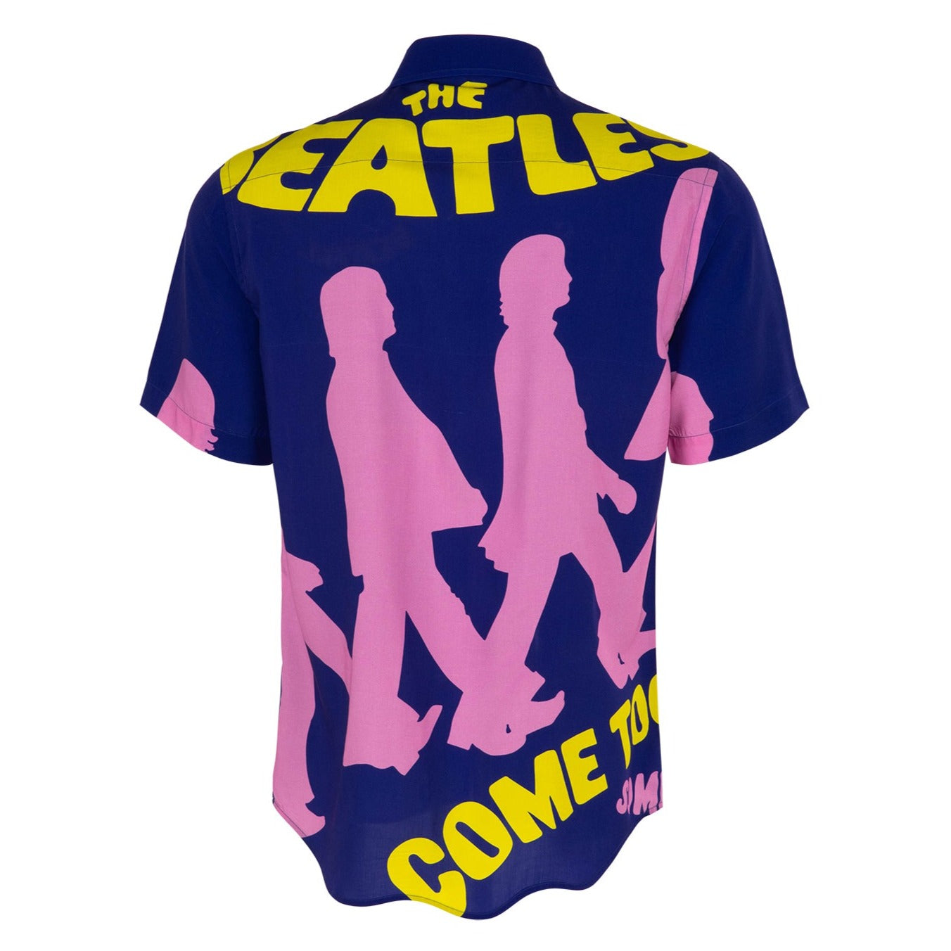 The Beatles Relaxed Short Sleeve Button Down Come Together Purple - Section 119