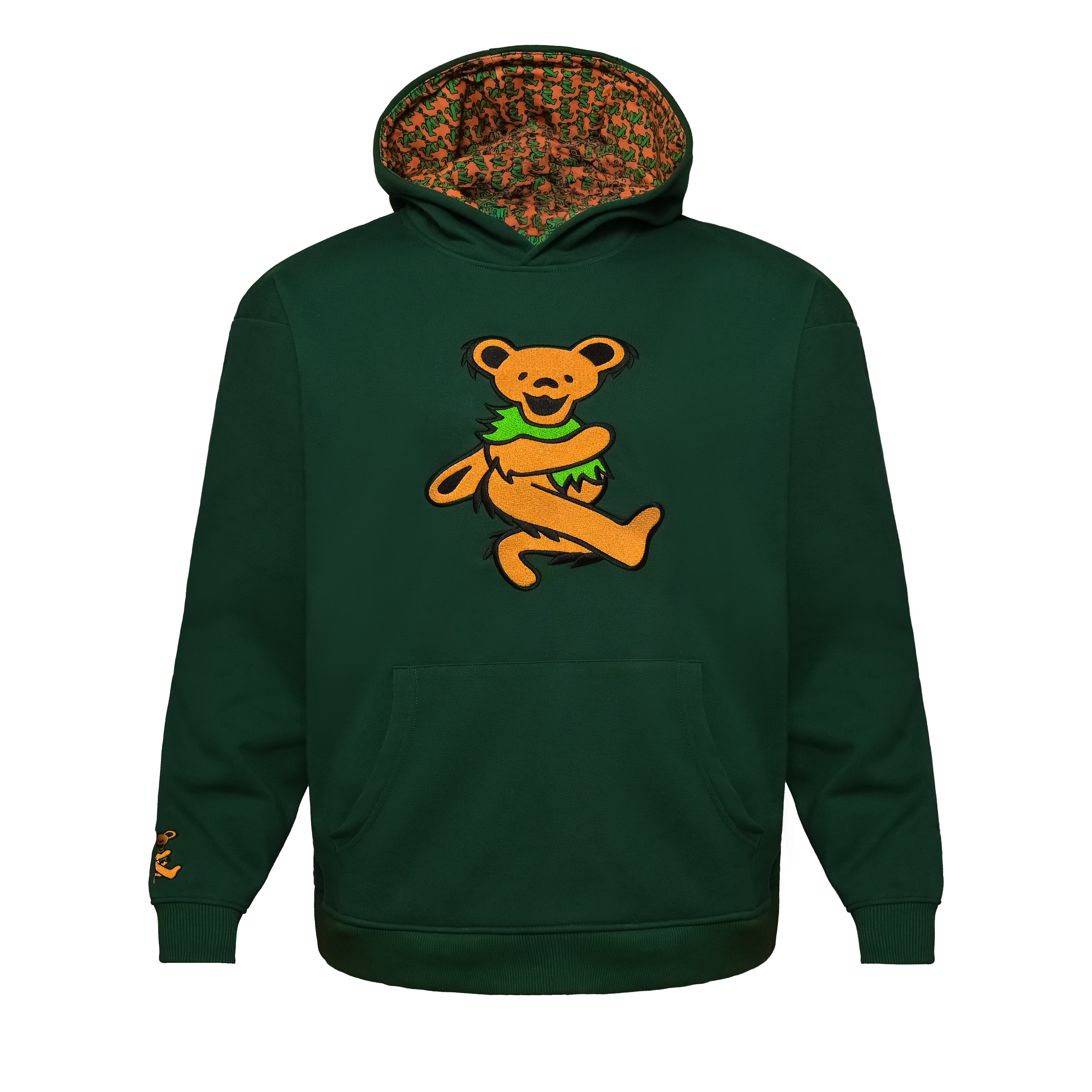 Grateful Dead | Classic Pullover Hoodie | Orange Bear in Green