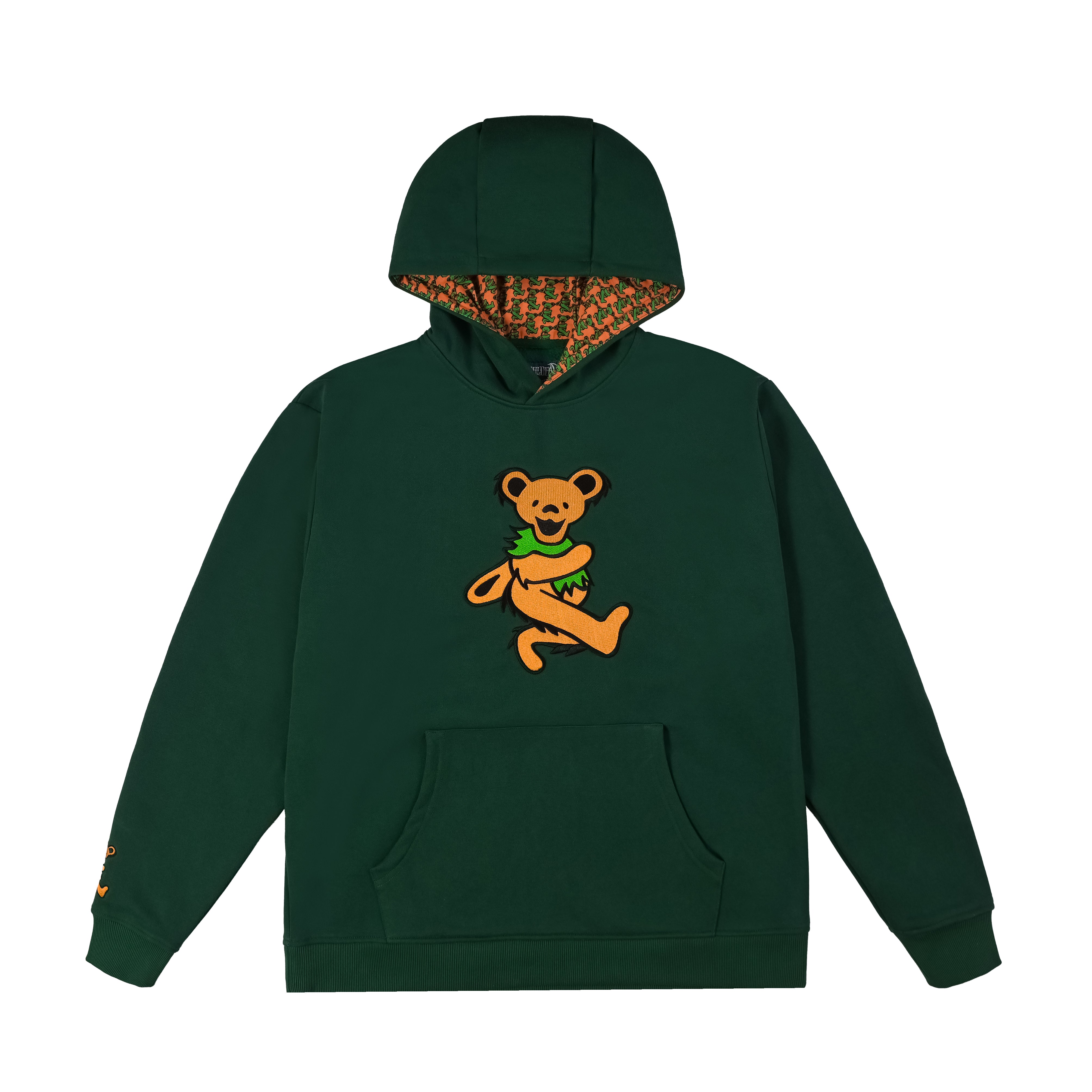 Grateful Dead | Classic Pullover Hoodie | Orange Bear in Green