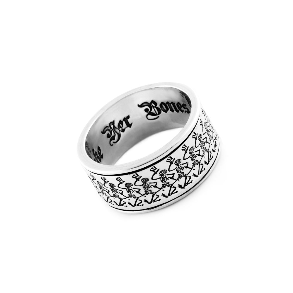 Grateful Dead | Silver Ring | Dancing Skeletons Spinner Ring – Section 119