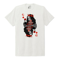 Grateful Dead Lyrics Tee Queen of Diamonds in White - Section 119
