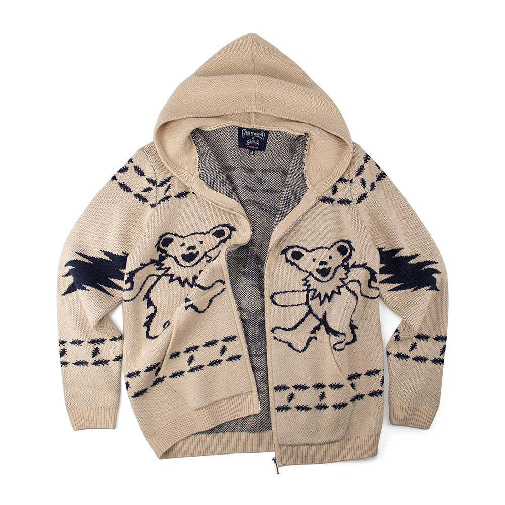 Grateful Dead | Quarter-Zip Sweater | Dancing Bear Grey