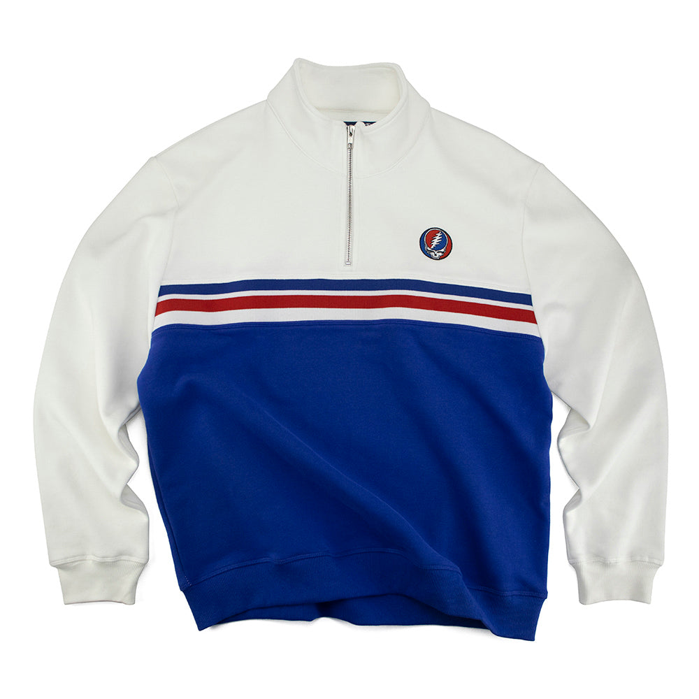 Grateful Dead | Quarter Zip Mid Weight Fleece | Stealie in Red