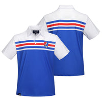 Grateful Dead Dry Fit Polo Stealie in Red White and Blue Stripes