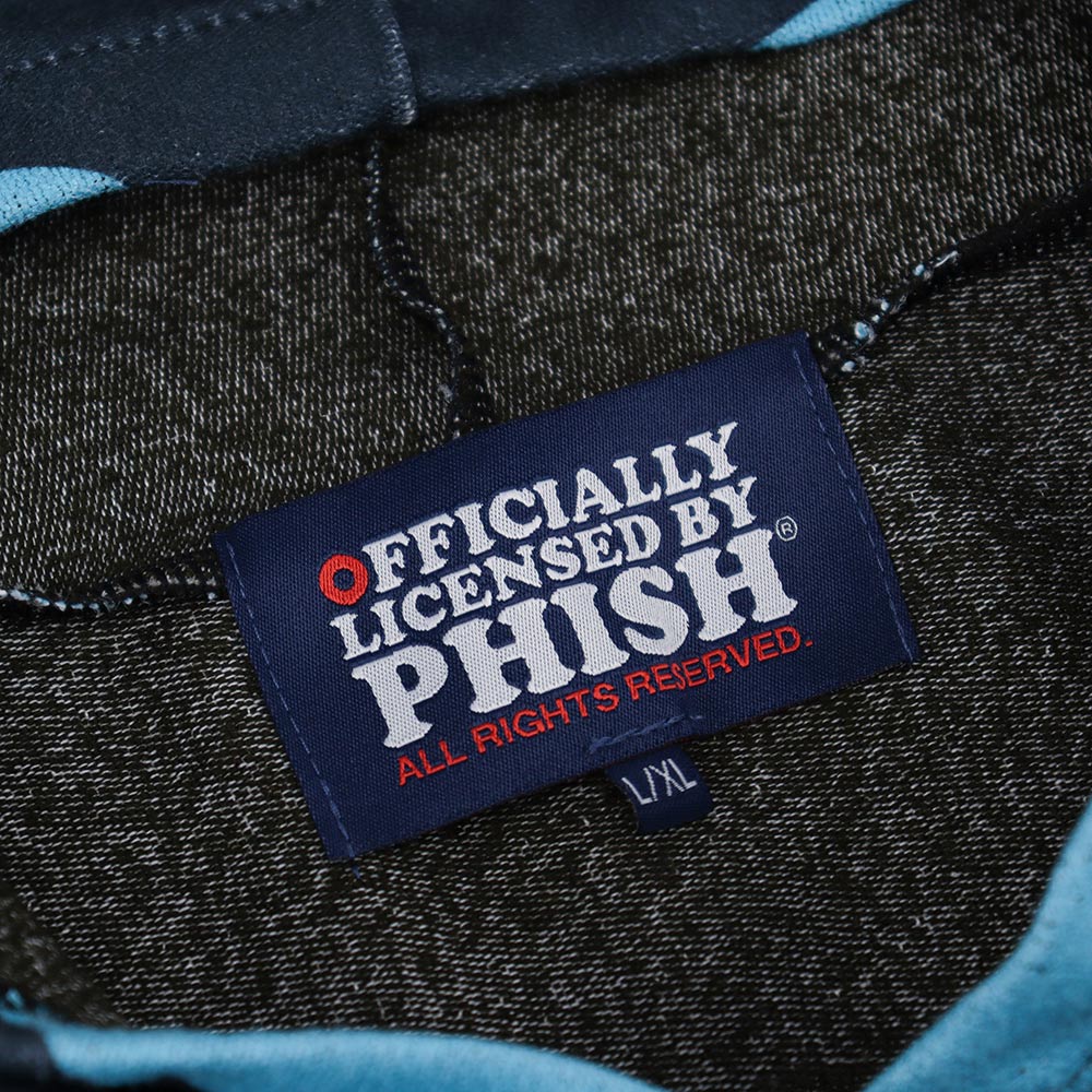Phish Surf Towel Poncho in Grey with Teal Donuts - Section 119