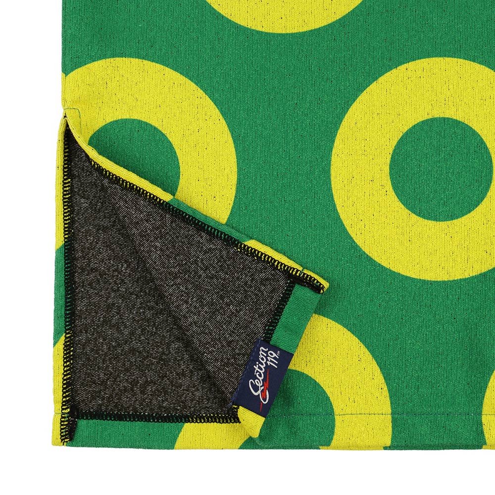 Phish Surf Towel Poncho in Green with Yellow Donuts - Section 119