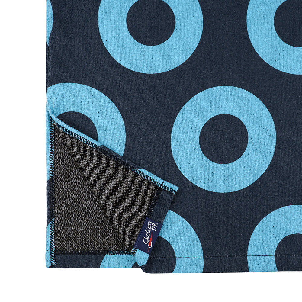Phish Surf Towel Poncho in Grey with Teal Donuts - Section 119
