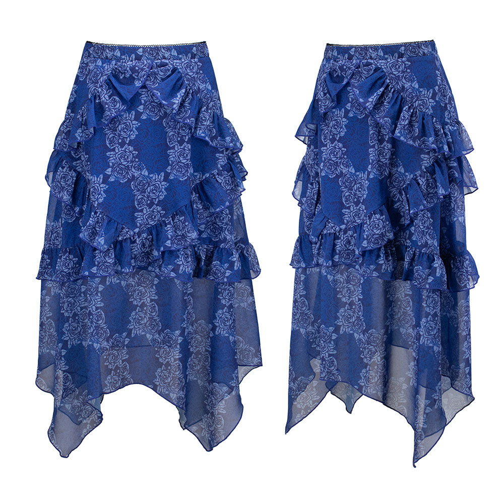 Grateful Dead Ruffle Roses Skirt