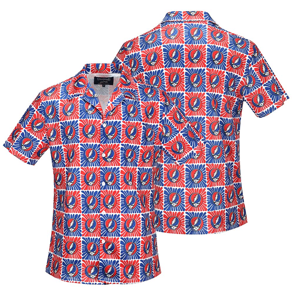 Grateful Dead Steal Your Face Mesh Button Down– Section 119