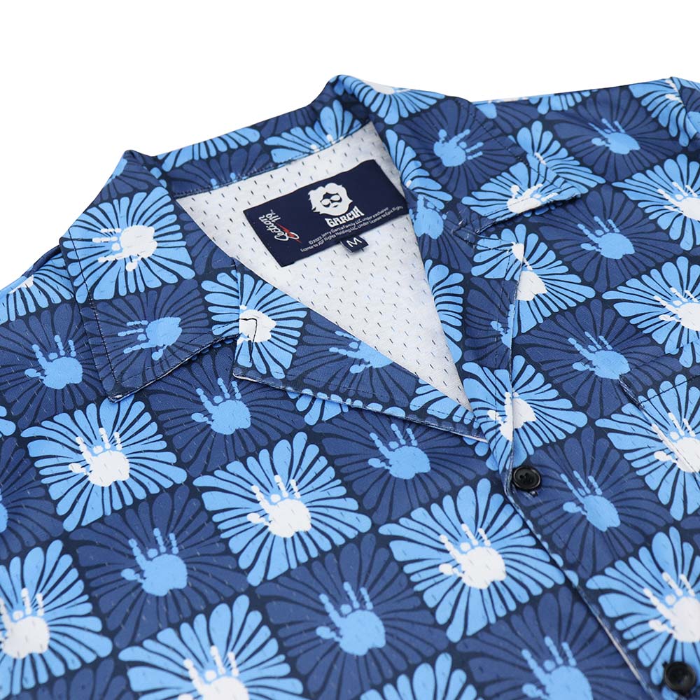 Jerry Garcia Iconic Mesh Button Down in Royal - Section 119