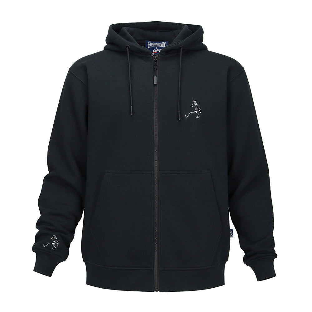 Grateful Dead Zip -Up Hoodie Black White Skeleton - 350gsm - Section 119