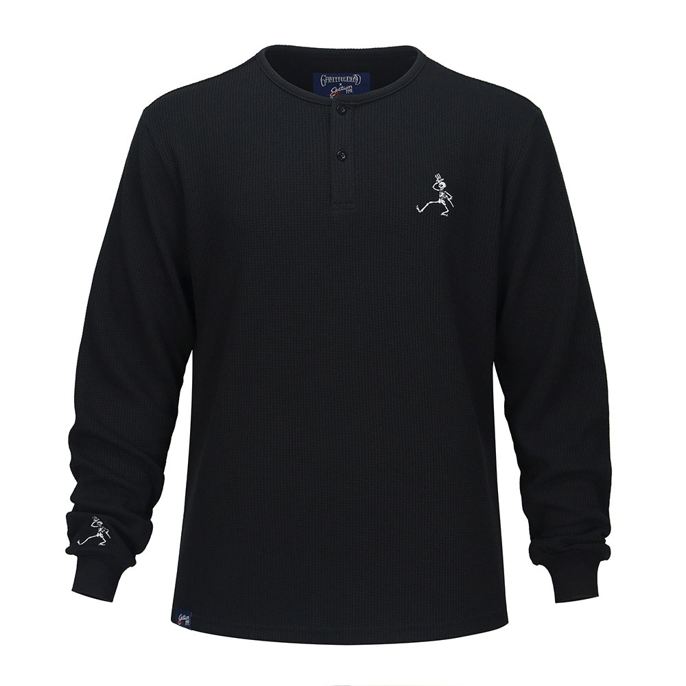 Grateful Dead Henley Black Skeleton - Section 119