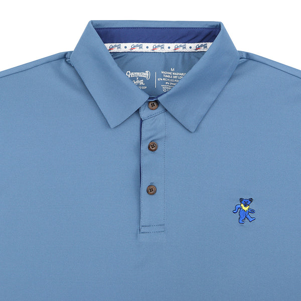 Grateful Dead Polo Premium Light Blue with Blue Bear– Section 119