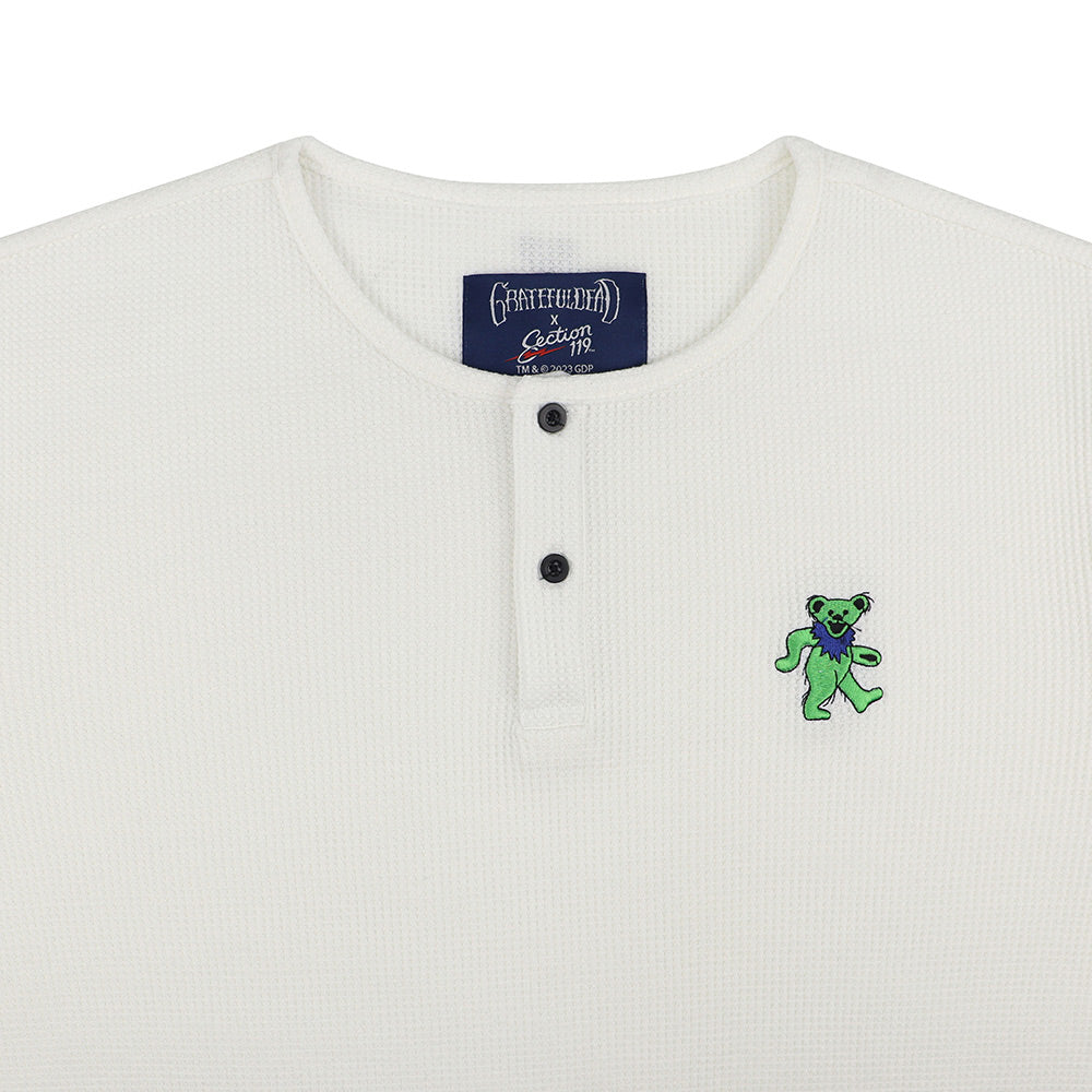 Grateful Dead Henley White Green Bear - Section 119