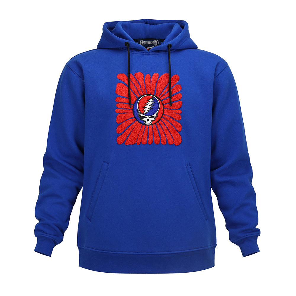 Grateful Dead Chanil Embroidery Sun Stealie In Red And Royal Blue 350g - Section 119