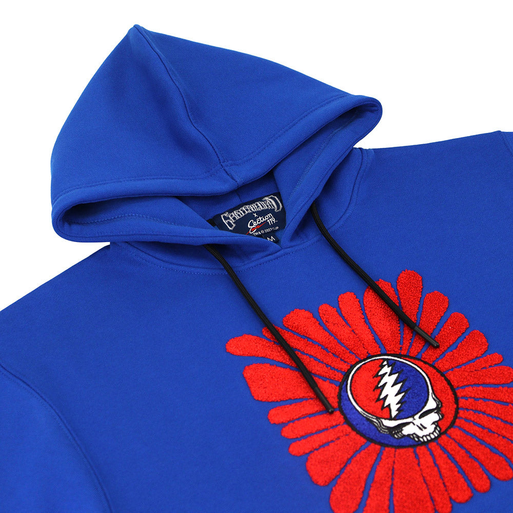Grateful Dead Chanil Embroidery Sun Stealie In Red And Royal Blue 350g - Section 119