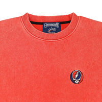 Grateful Dead Crewneck Sweater Red Stealie Logo - Section 119