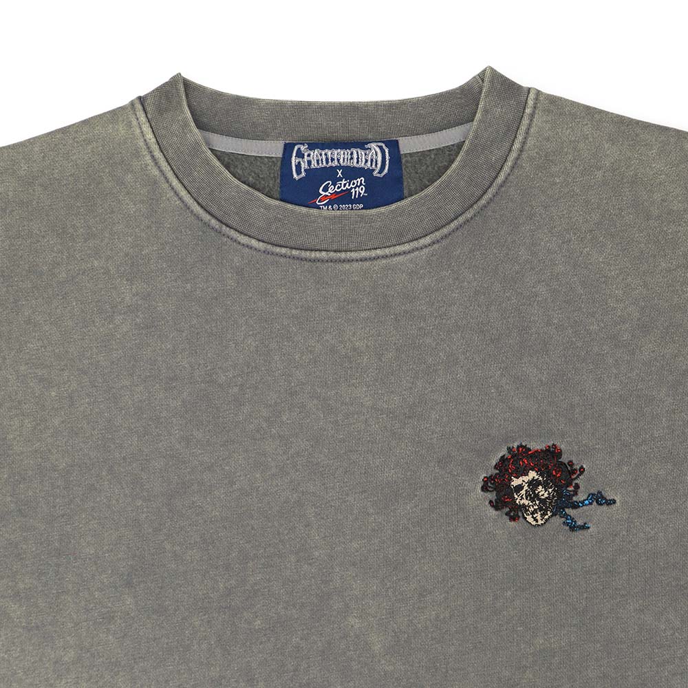 GD Crewneck Pigment Dye BERTHA ON GREY - Section 119