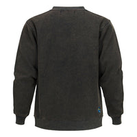 GD Crewneck Pigment Dye Blue Bear on Black (piece dye+ acid wash) - Section 119