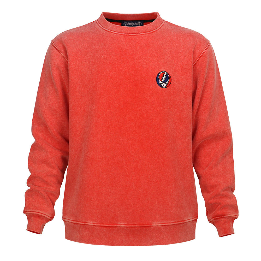 Grateful Dead Crewneck Sweater Red Stealie Logo - Section 119