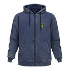 Grateful Dead Zip-Up Hoodie Yellow Bear on Navy (acid wash) - Section 119