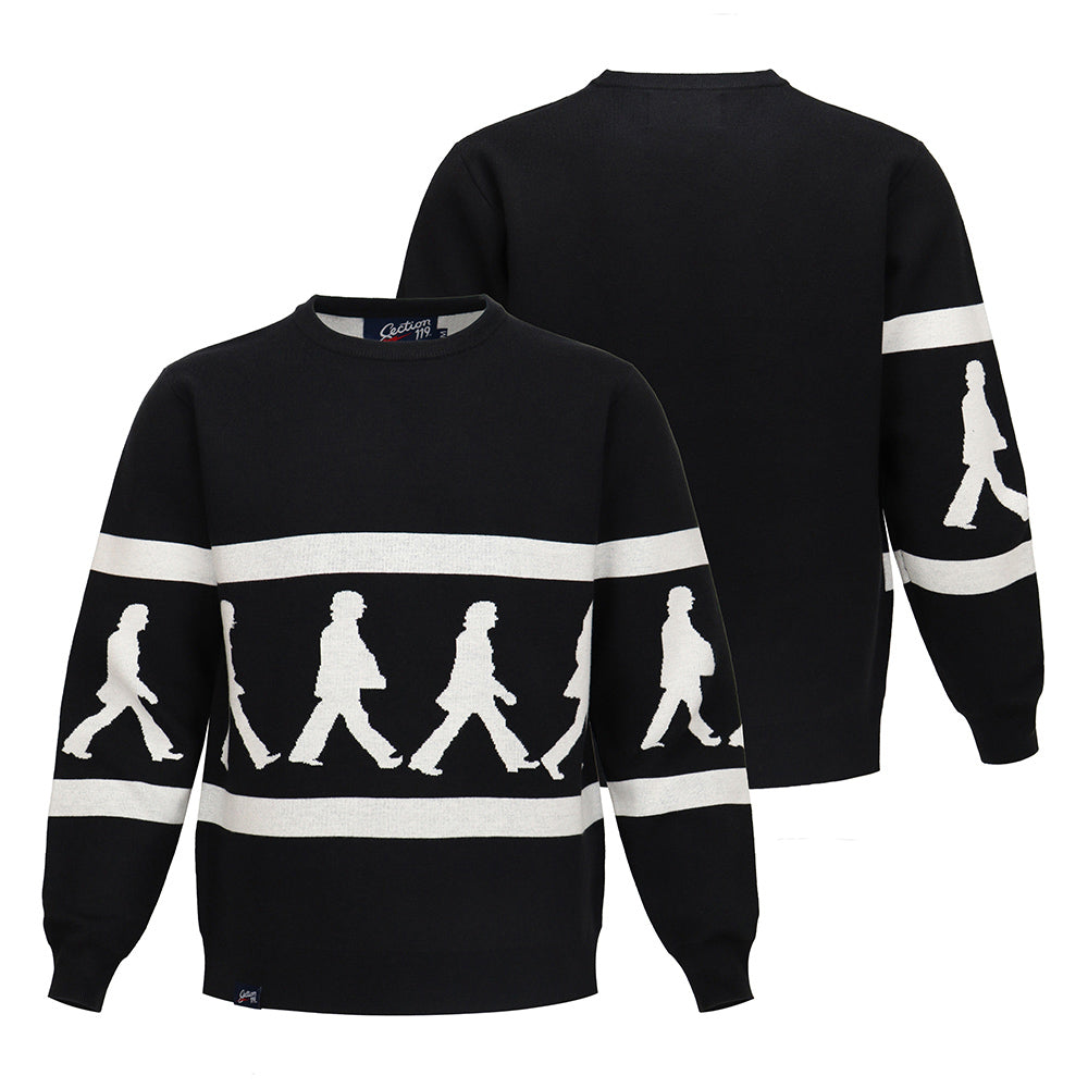 The Beatles Crewneck Sweater Abbey Road Black