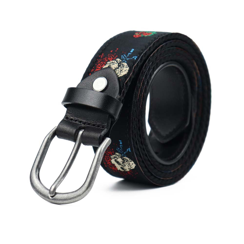 Grateful Dead Black Bertha Skull and Roses Belt - Section 119