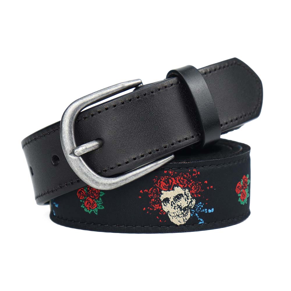 Grateful Dead Black Bertha Skull and Roses Belt - Section 119