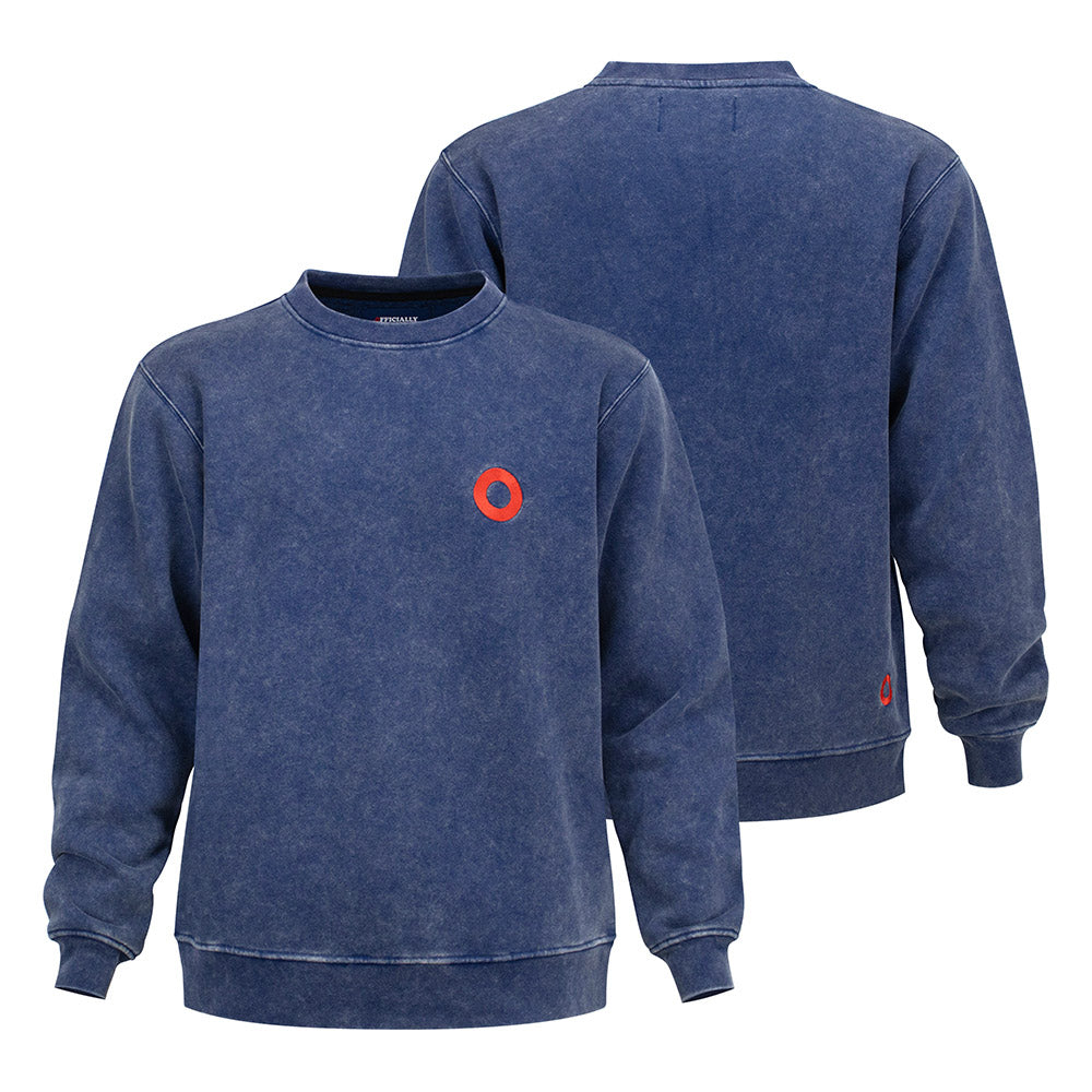 PHISH Crewneck Pigment Dye Red Donut on Navy - Section 119