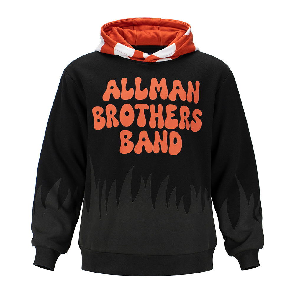 Allman Brothers Classic Pullover Hoodie Logo in Black and Red Section 119