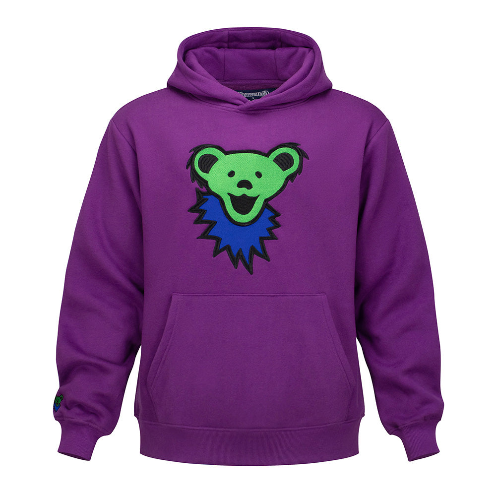 Grateful Dead Classic Hoodie Green Bear In Purple - Section 119