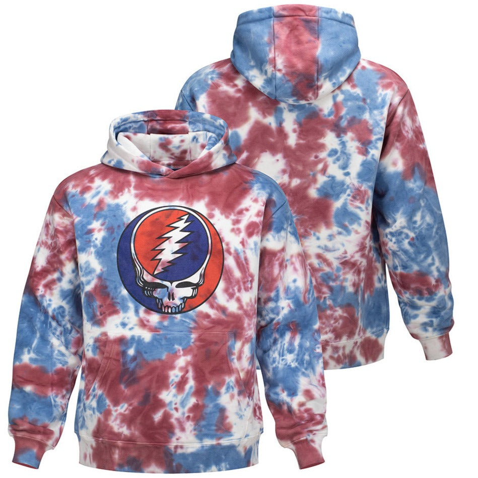 Super Heavyweight Grateful Dead Tie Dye Red Steal Your Face - Section 119