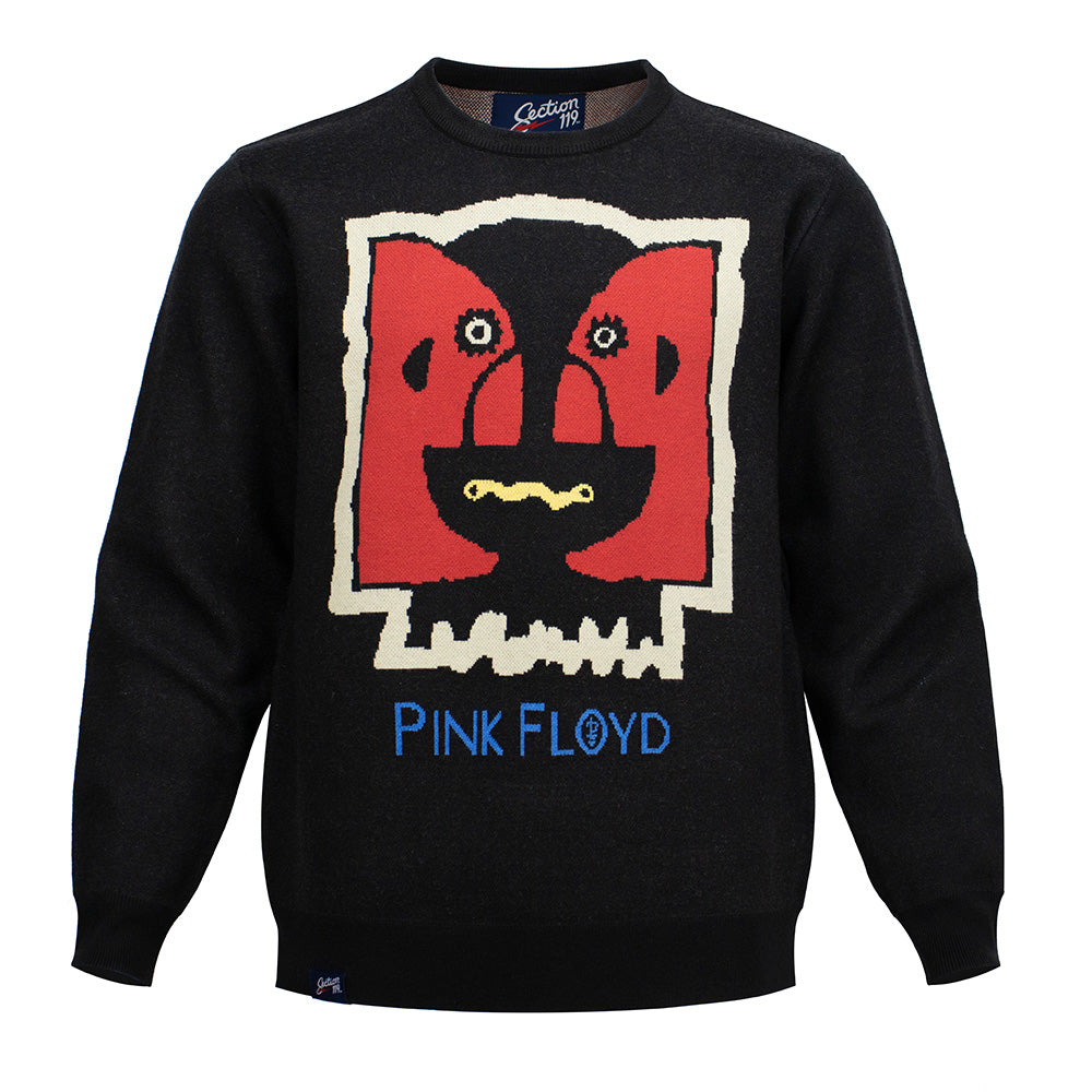 Pink Floyd Crewneck Sweater Black Mask Heads On - Section 119