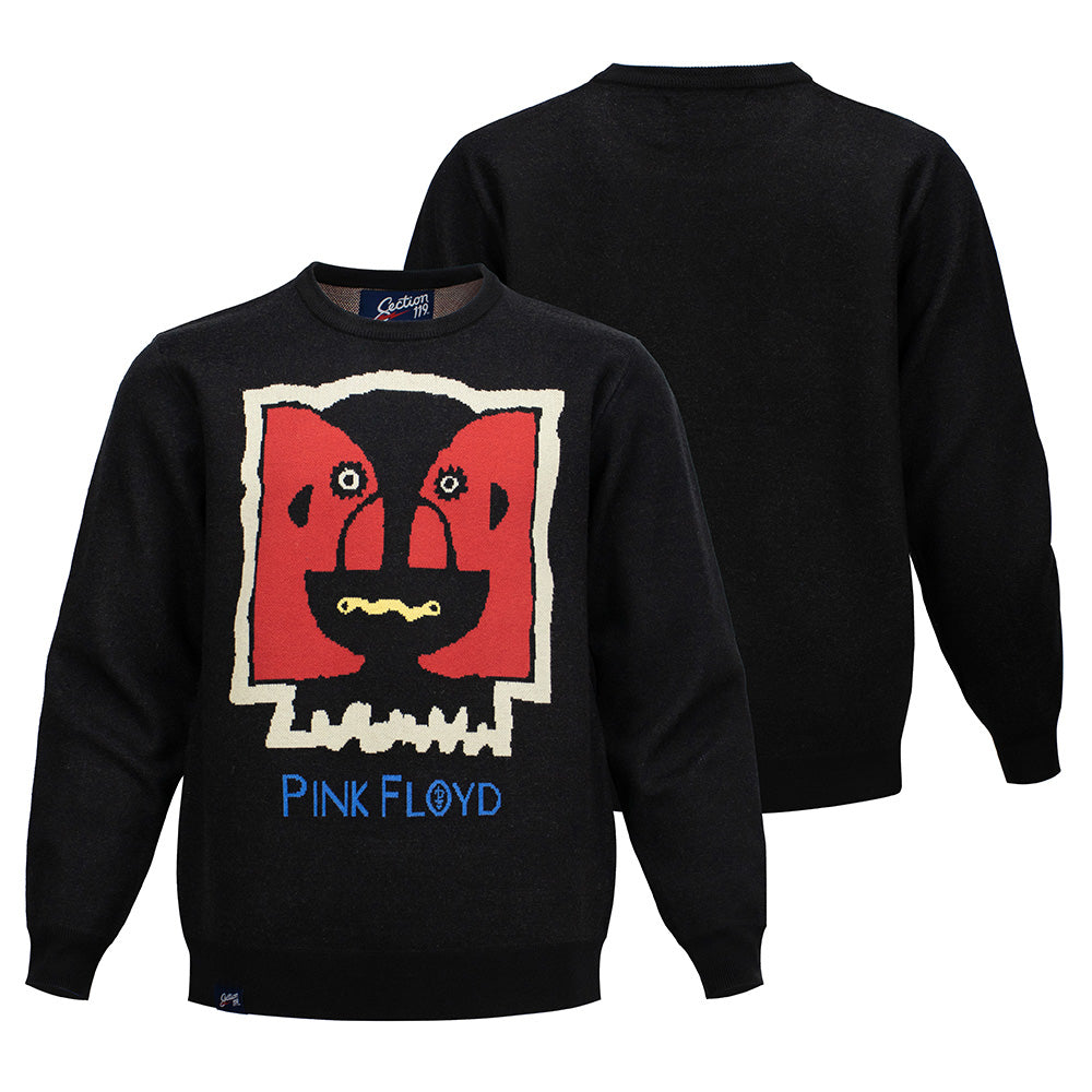 Pink Floyd Crewneck Sweater Black Mask Heads On - Section 119