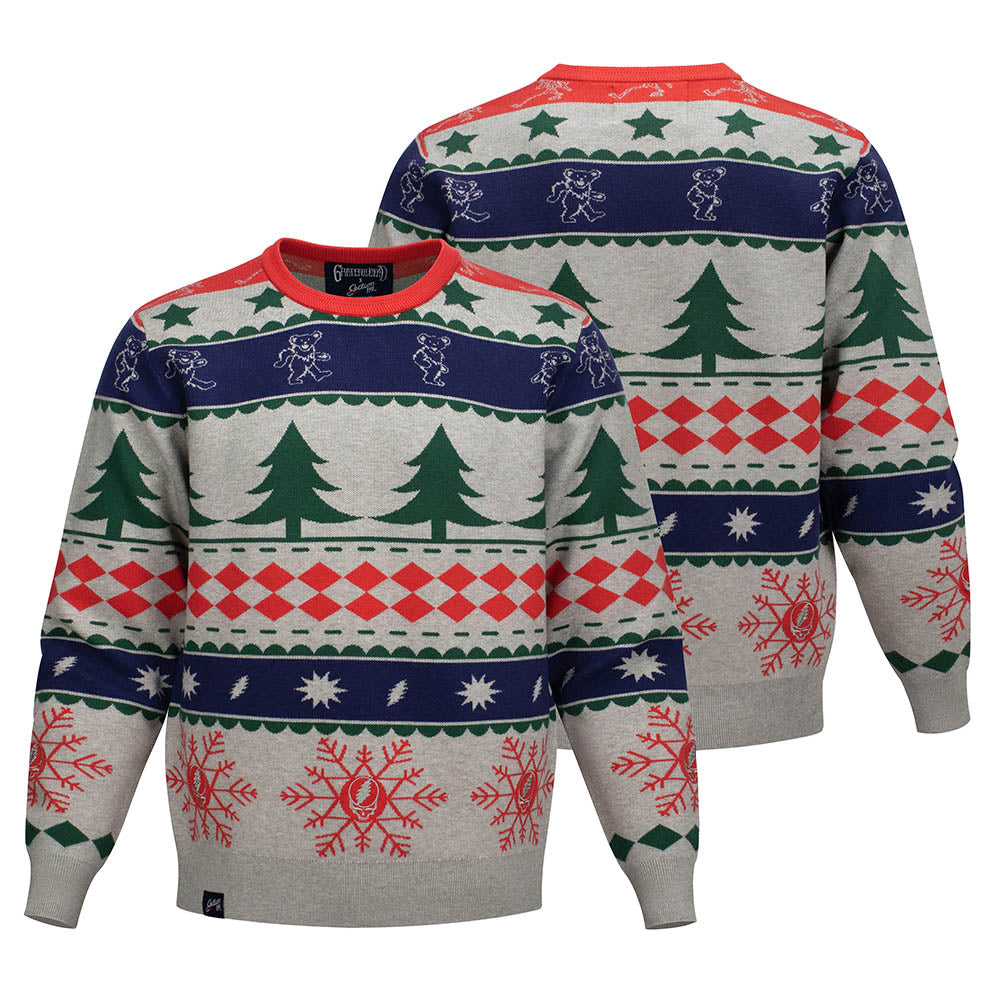 SHIPS 11/15: Grateful Dead Crewneck Winter Sweater in Grey - Section 119