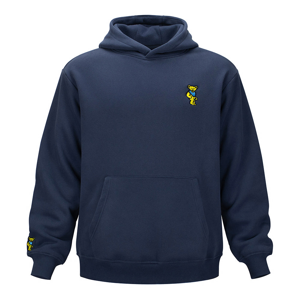 Grateful Dead Classic Pullover Hoodie Yellow Bear on Navy