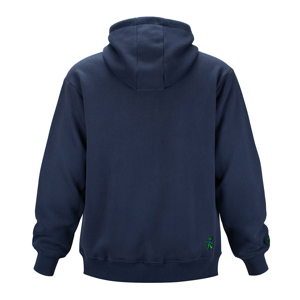 Grateful Dead | Classic Pullover Hoodie | Green Bear in Navy