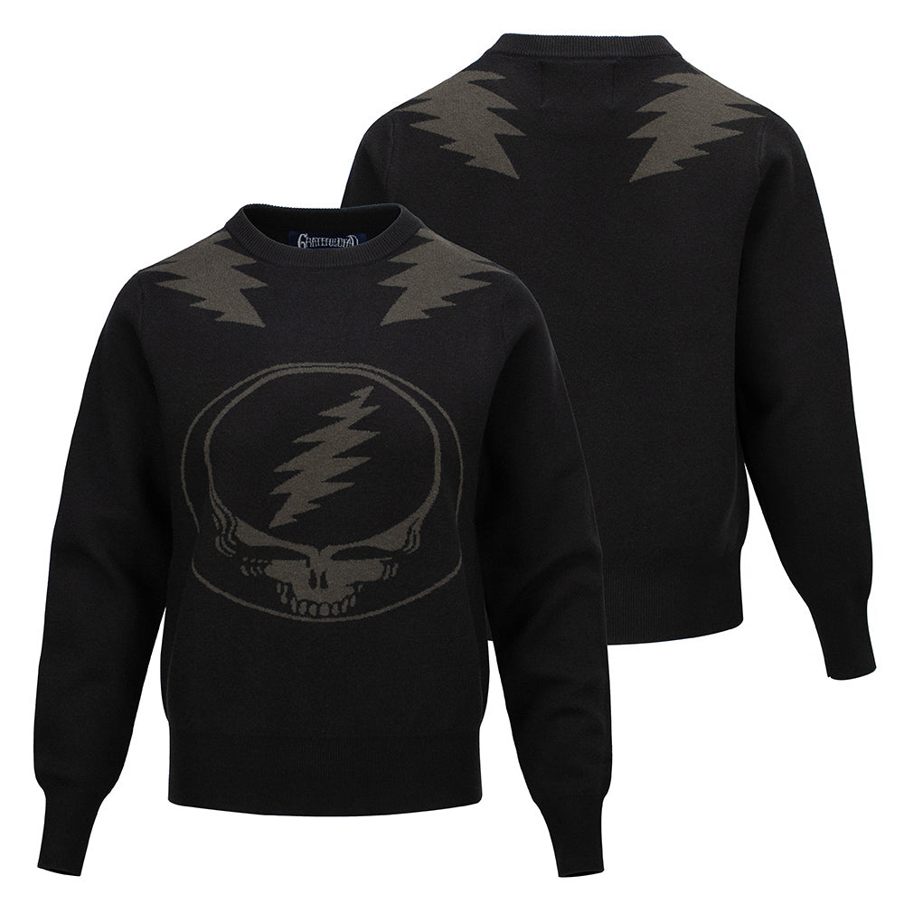 Premium Grateful Dead Women's Fitted Stealie And Bolt Sweater - Section 119