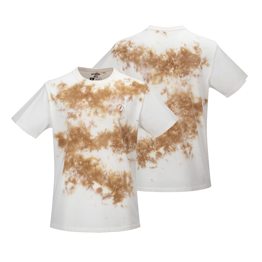 Grateful Dead | Men's T-Shirt | Tie Dye Stealie Brown White