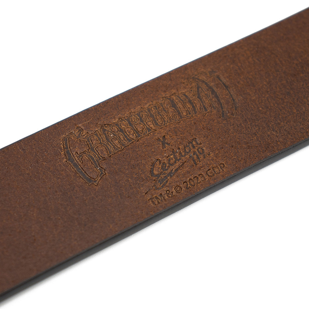 Grateful Dead Premium Leather Belt Embossed Stealie 28