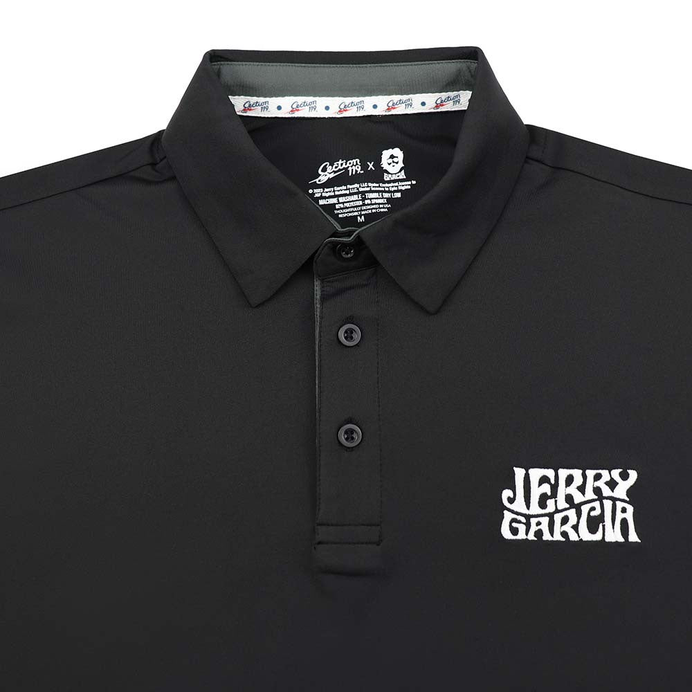PRE-ORDER Jerry Garcia Premium Black Performance Polo - Section 119