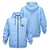 Grateful Dead Zip-Up Hoodie LT Blue Bolts and Stealie - Section 119