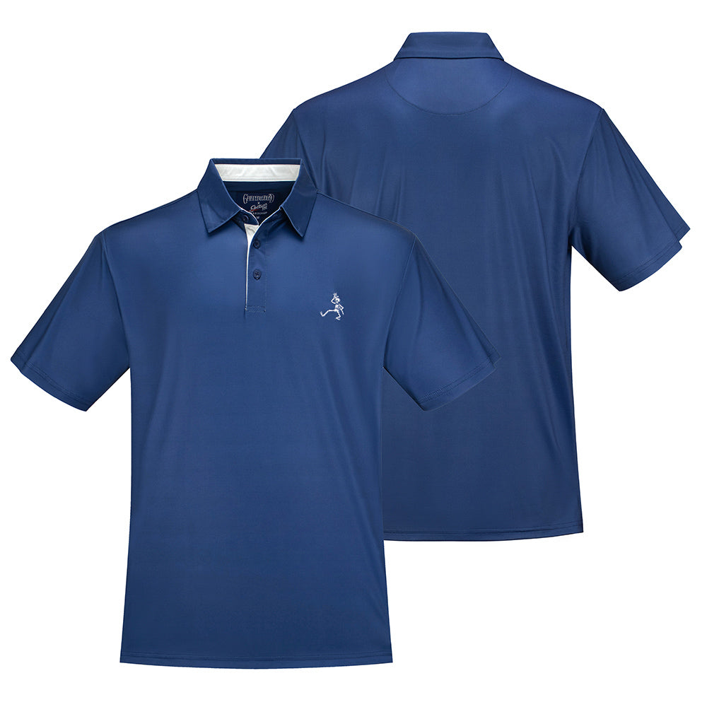 Grateful Dead Performance Polo Grey Skeleton and Navy - Section 119