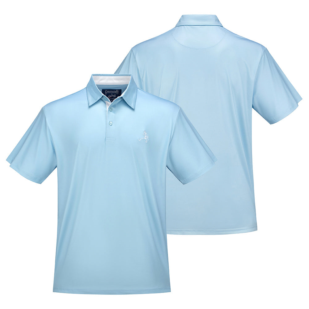 Grateful Dead Performance Polo Carolina Blue with White - Section 119