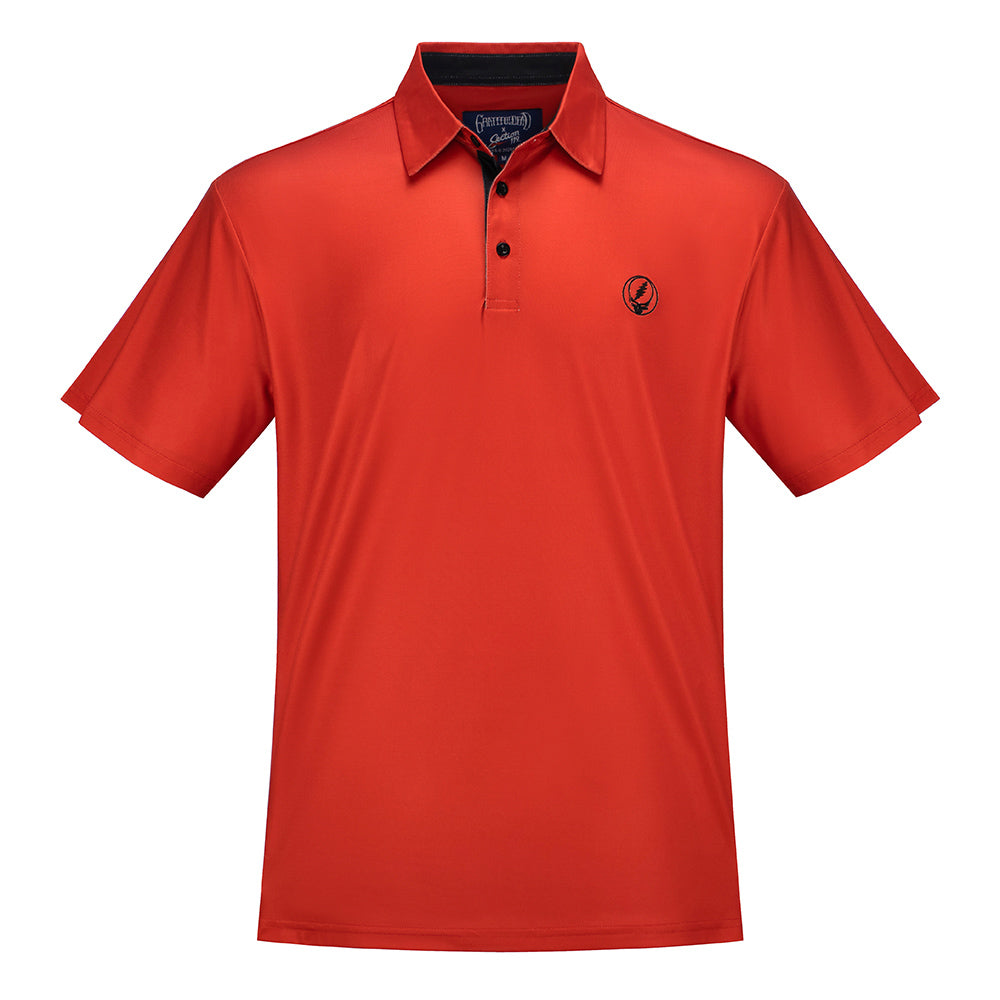 Grateful Dead Game Day Performance Polo Black Size L Men s Moisture Wicking Technology 4 Way Stretch Fabric Breathable