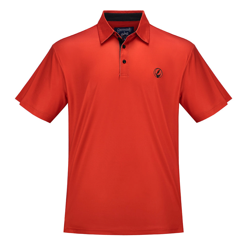 Grateful Dead Performance Polo Stealie Red and Black - Section 119