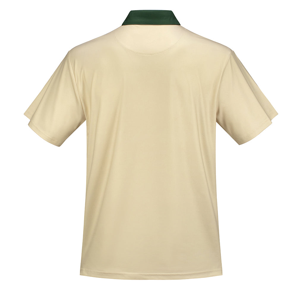 Grateful Dead Performance Polo Green Skeleton in Tan - Section 119