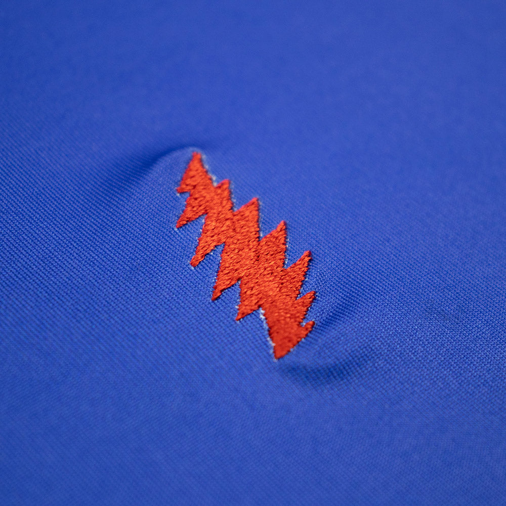 Grateful Dead Performance Polo Bolt Red and Royal Blue - Section 119